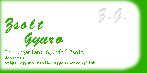 zsolt gyuro business card